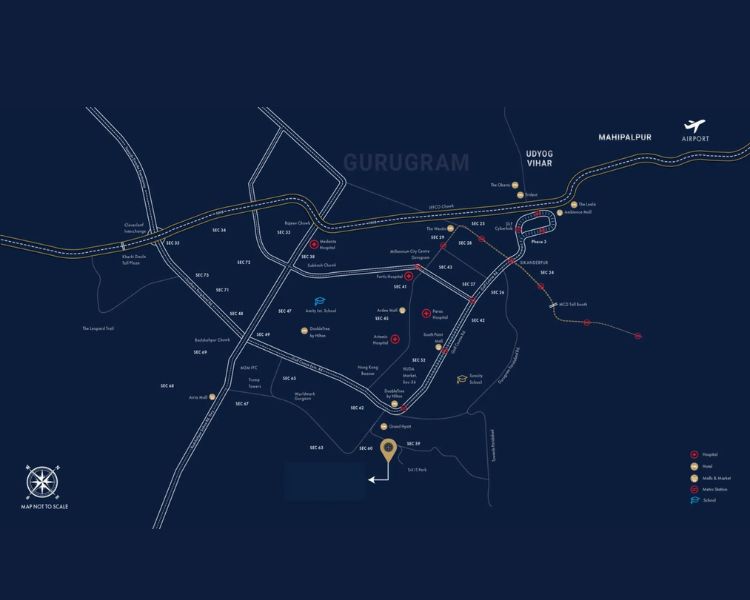 4S The Aurrum — Location Map, Sector 59