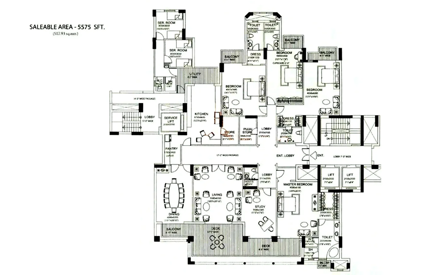 4 BHK — 5,575 Sq.Ft.