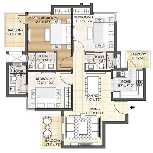 Oyster Grande — Floor Plan 1