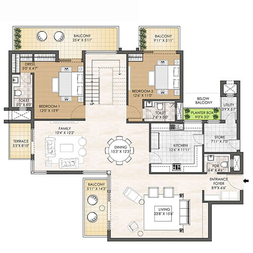 Oyster Grande — Floor Plan 4