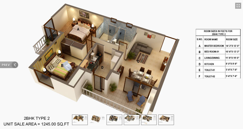 Ansal Estella — Floor Plan 1