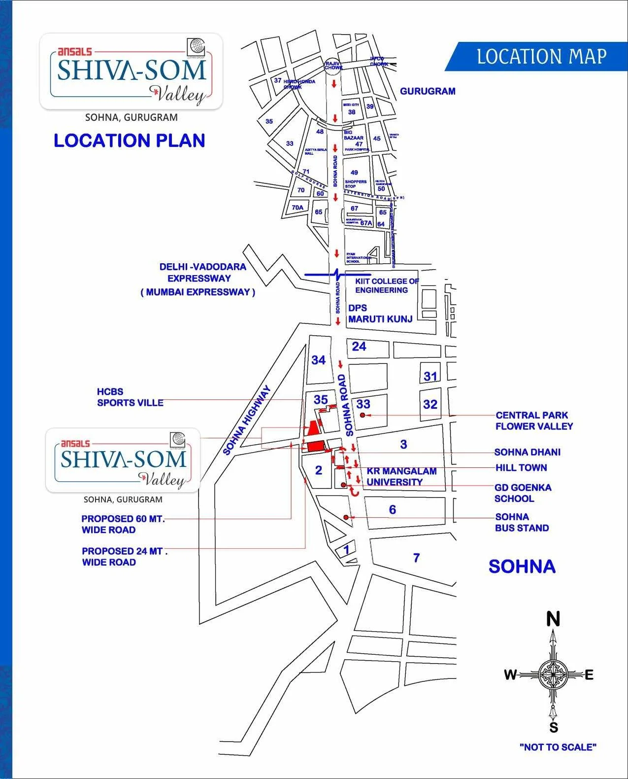 Ansals Shiva Som Valley — Location Map