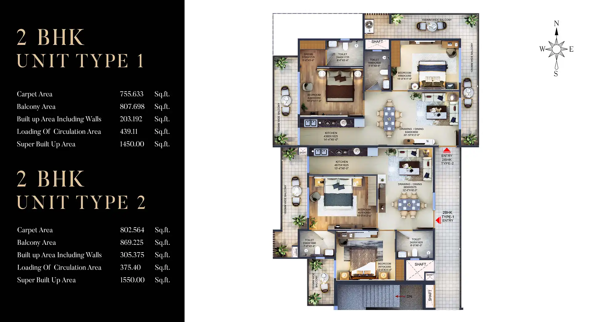 ArtTech The Story House — 2 BHK Floor Plan
