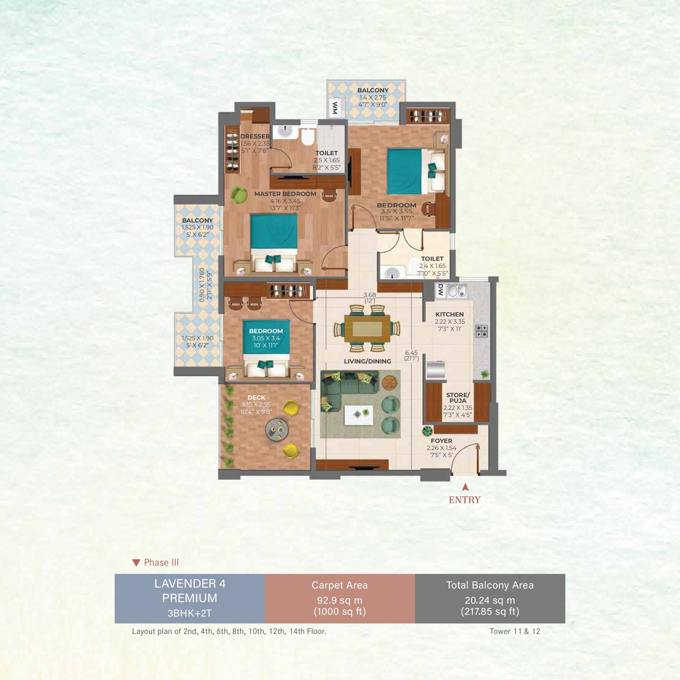Ashiana Amarah — Floor Plan 1