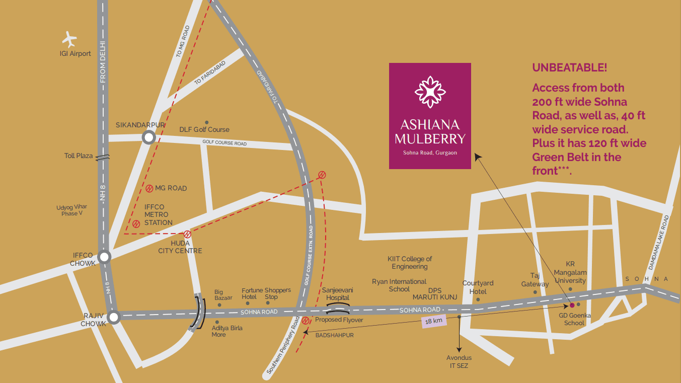 Ashiana Mulberry — Location Map