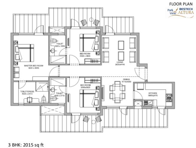 Bestech Park View Altura — Floor Plan 1