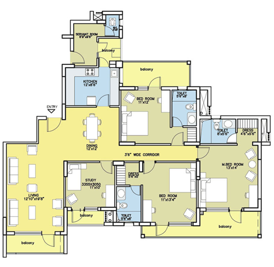 Bestech Park View City — Floor Plan 1
