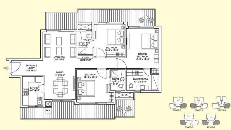 Park View Sanskruti — Floor Plan 1