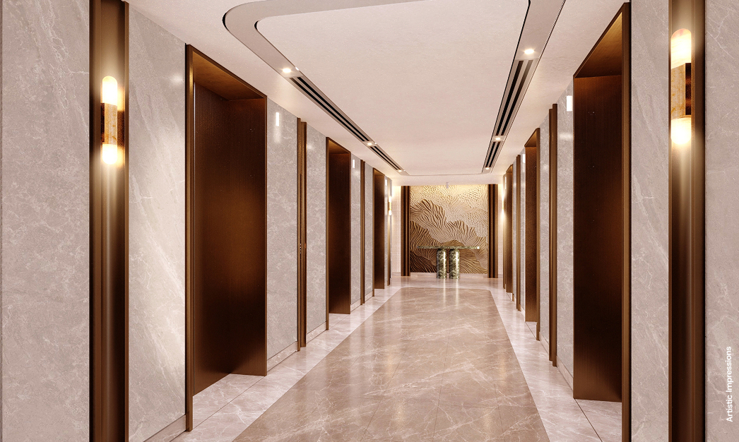 BPTP Amstoria Verti-Greens — Air-Conditioned Lift Lobby