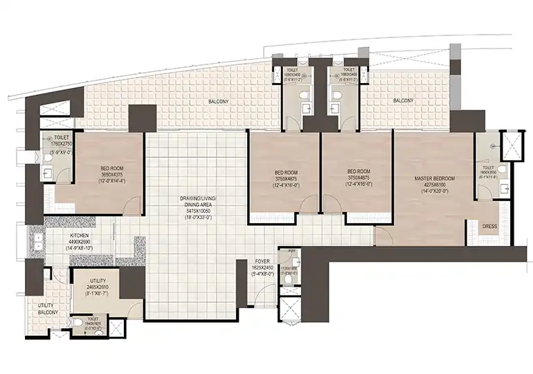 DLF Privana North — Floor Plan 1