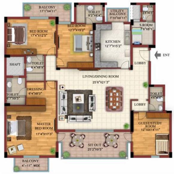 DLF Select Homes — Floor Plan 1