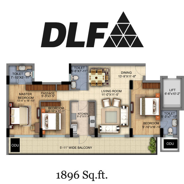 DLF Skycourt — Floor Plan 1