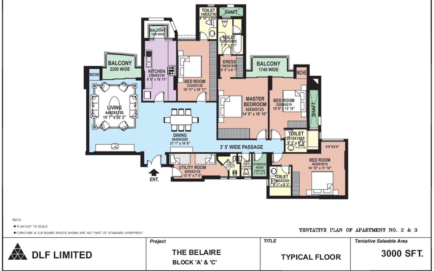 DLF The Belaire — Floor Plan 1