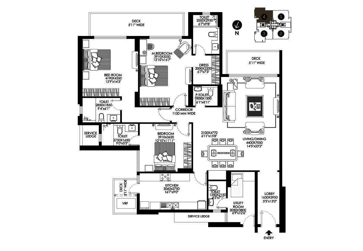 DLF The Crest — Floor Plan 2