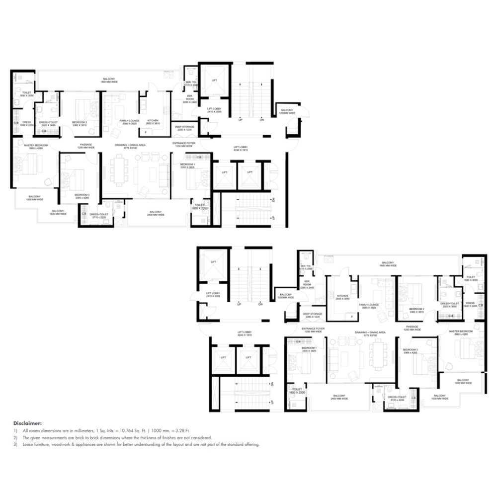 DLF The Dahlias — Floor Plan 1