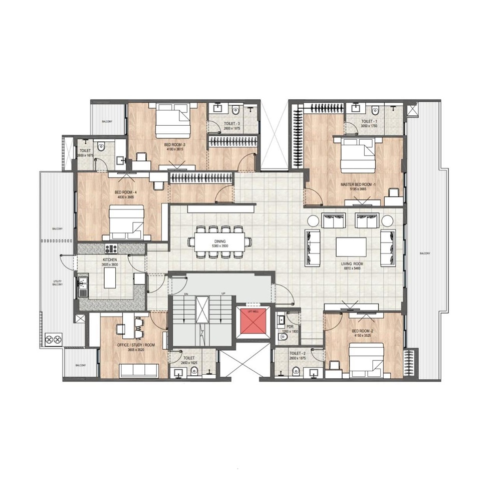 DLF The Dahlias — Floor Plan 2