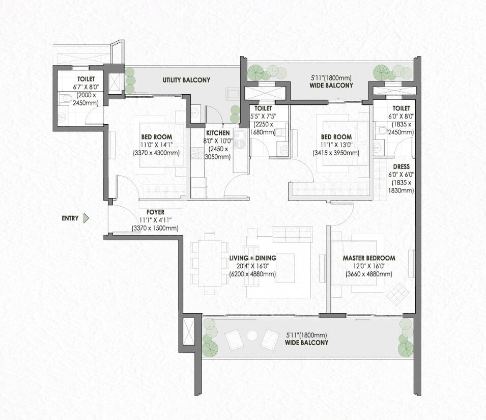 Eldeco Fairway Reserve — Floor Plan 1