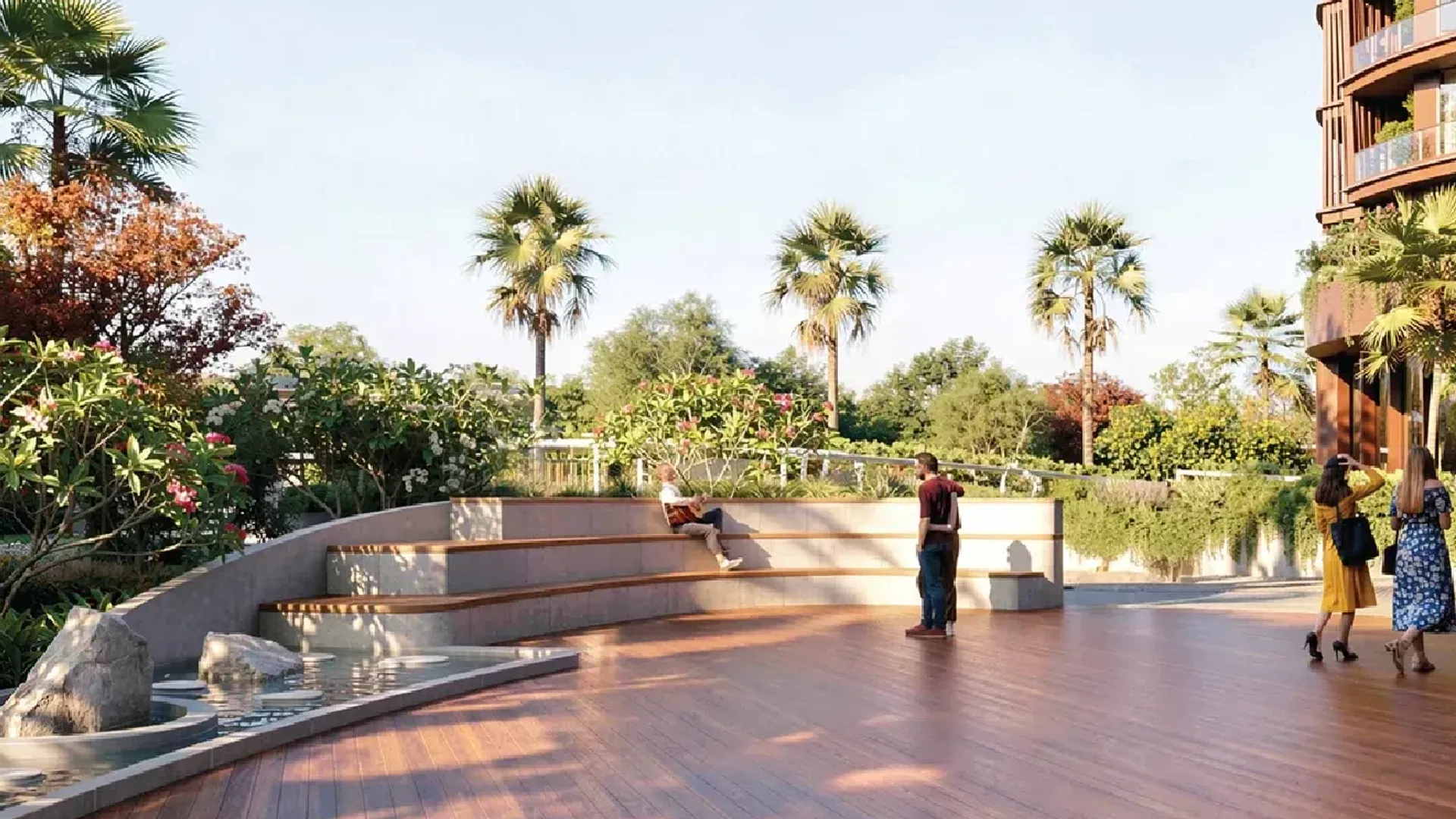 Eldeco Terra and Sol amphitheater and landscaped deck