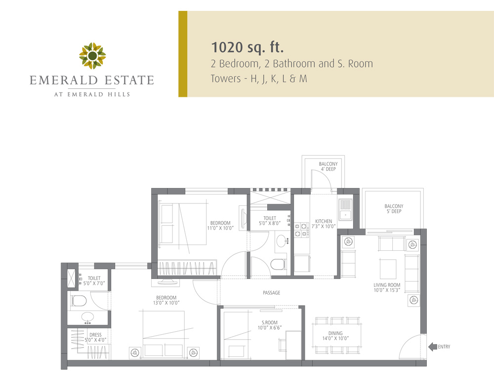 Emaar Emerald Estate — Floor Plan 1
