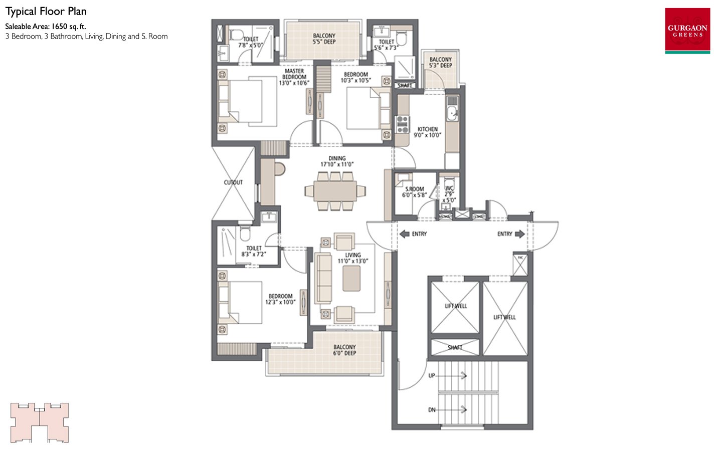 Emaar Gurgaon Greens — Floor Plan 1