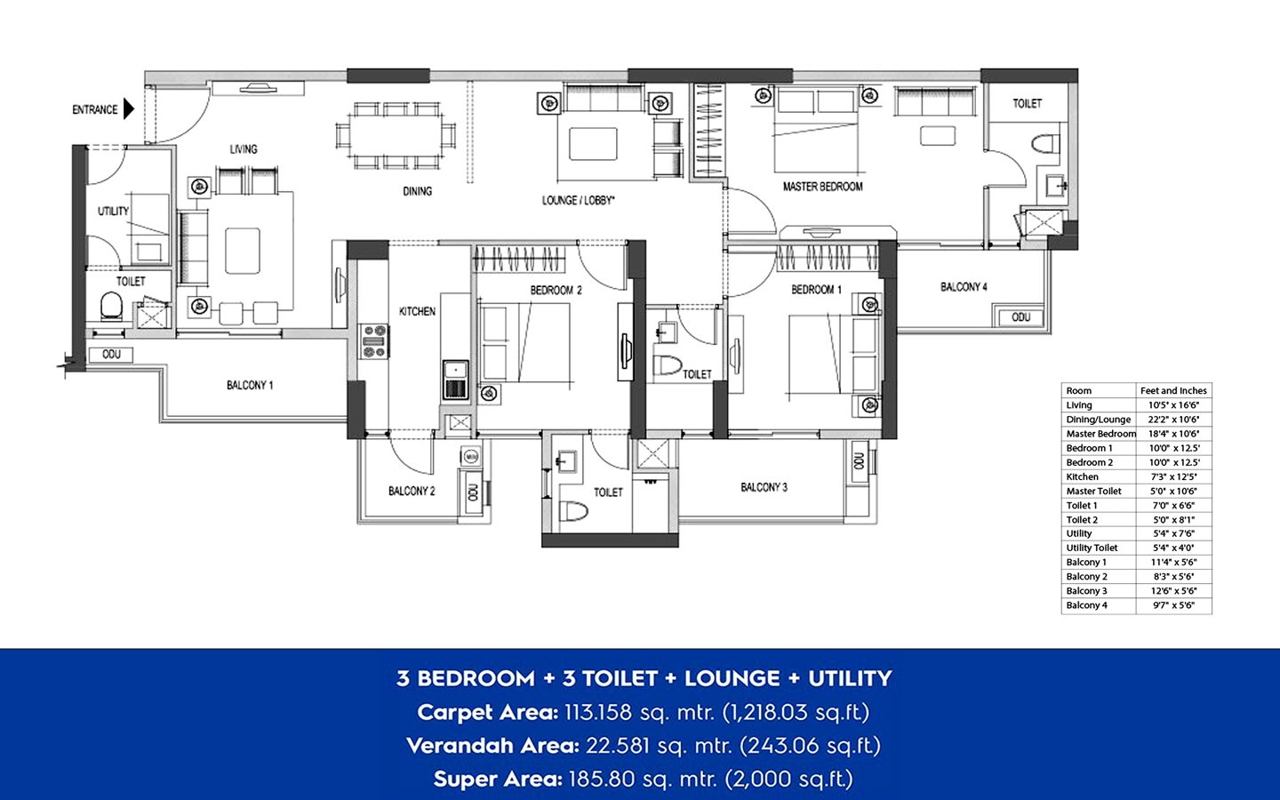 Emaar Palm Heights — Floor Plan 1