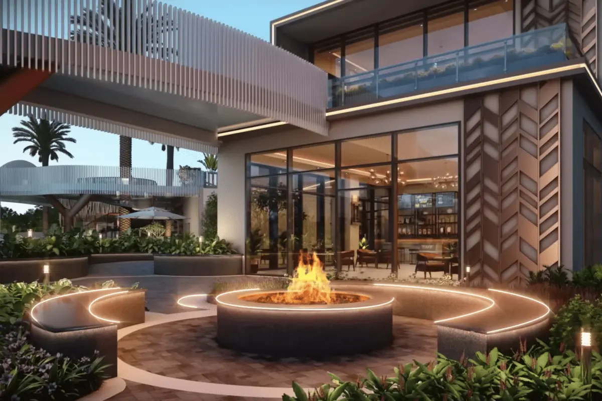 Fire pit lounge deck