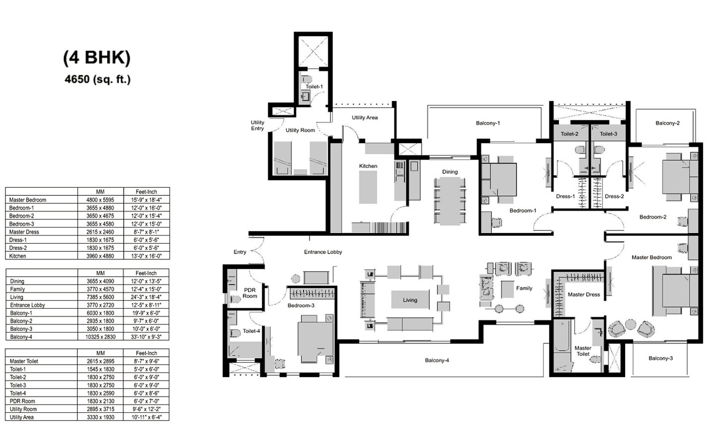 Experion Windchants — Floor Plan 3