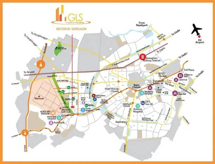 GLS Avenue 81 — Location Map, Sector 81