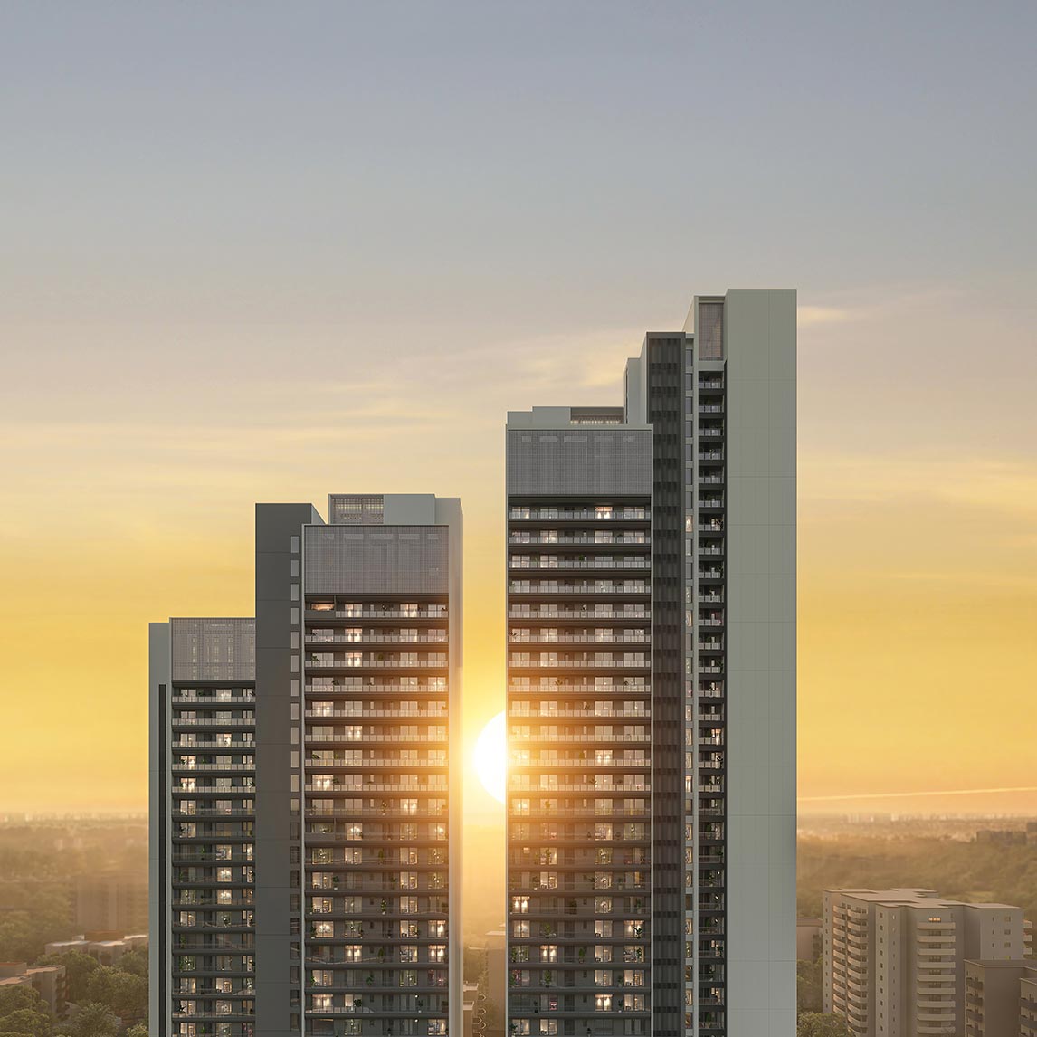 Godrej Astra — Golden Hour Facade