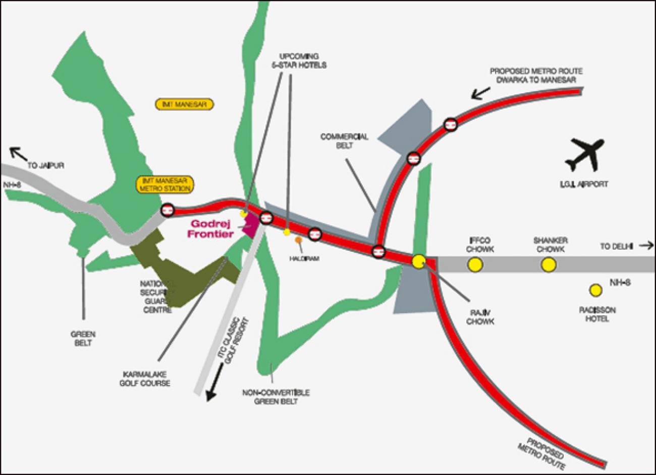 Godrej Frontier — Location Map, Sector 80