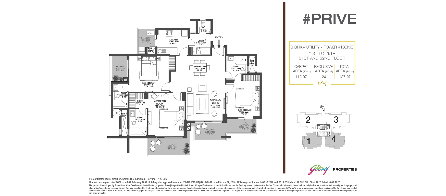 Godrej Meridien — Floor Plan 3