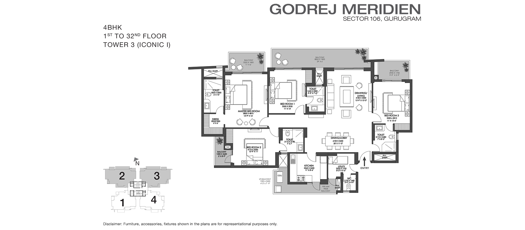 Godrej Meridien — Floor Plan 4