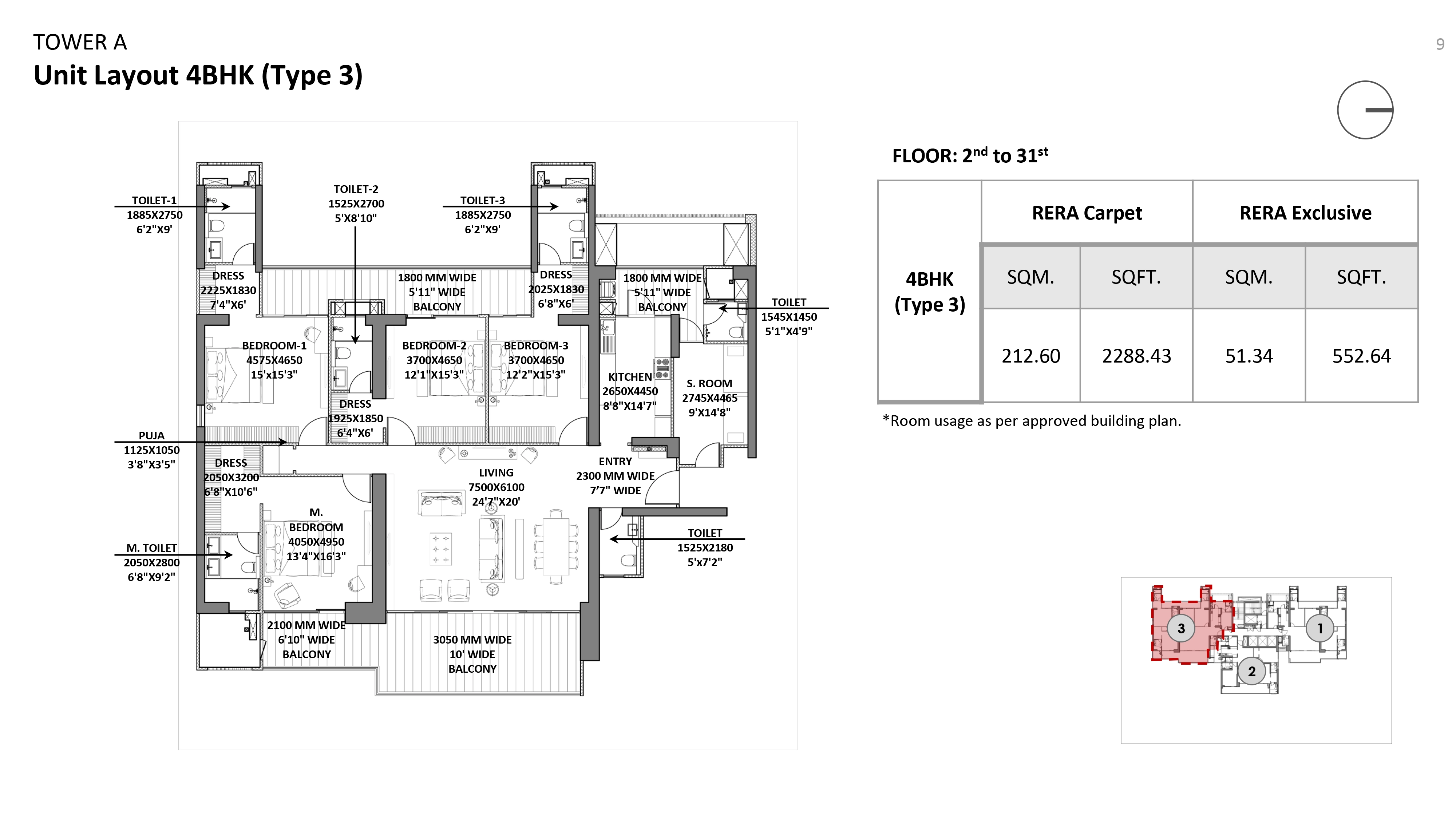 Godrej Miraya — Floor Plan 2
