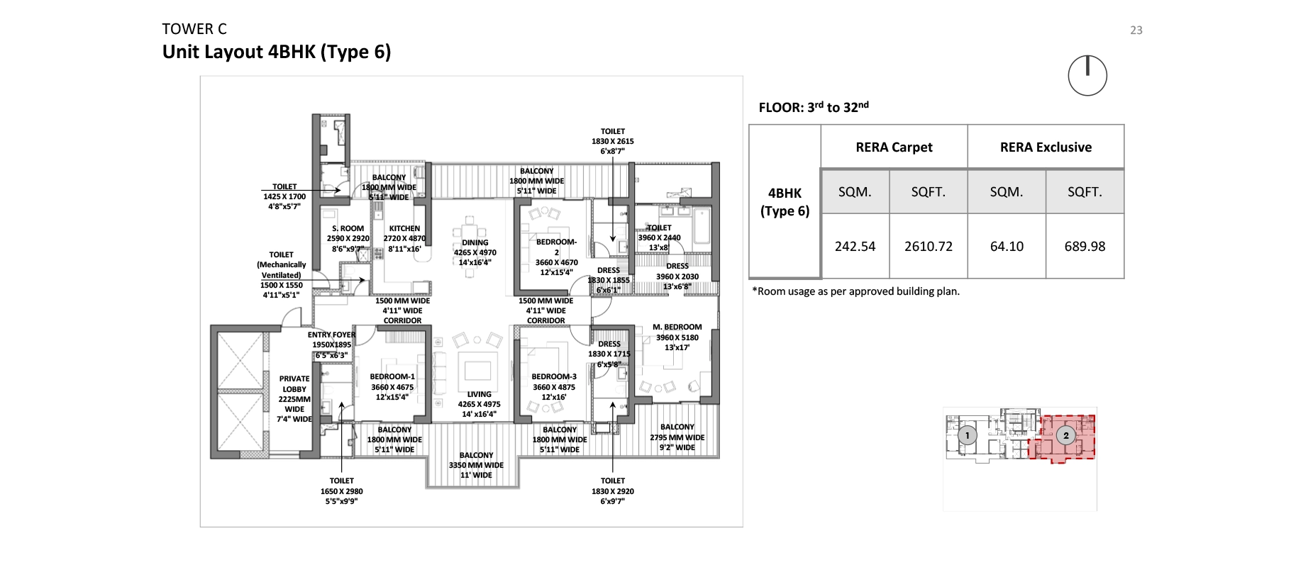 Godrej Miraya — Floor Plan 3