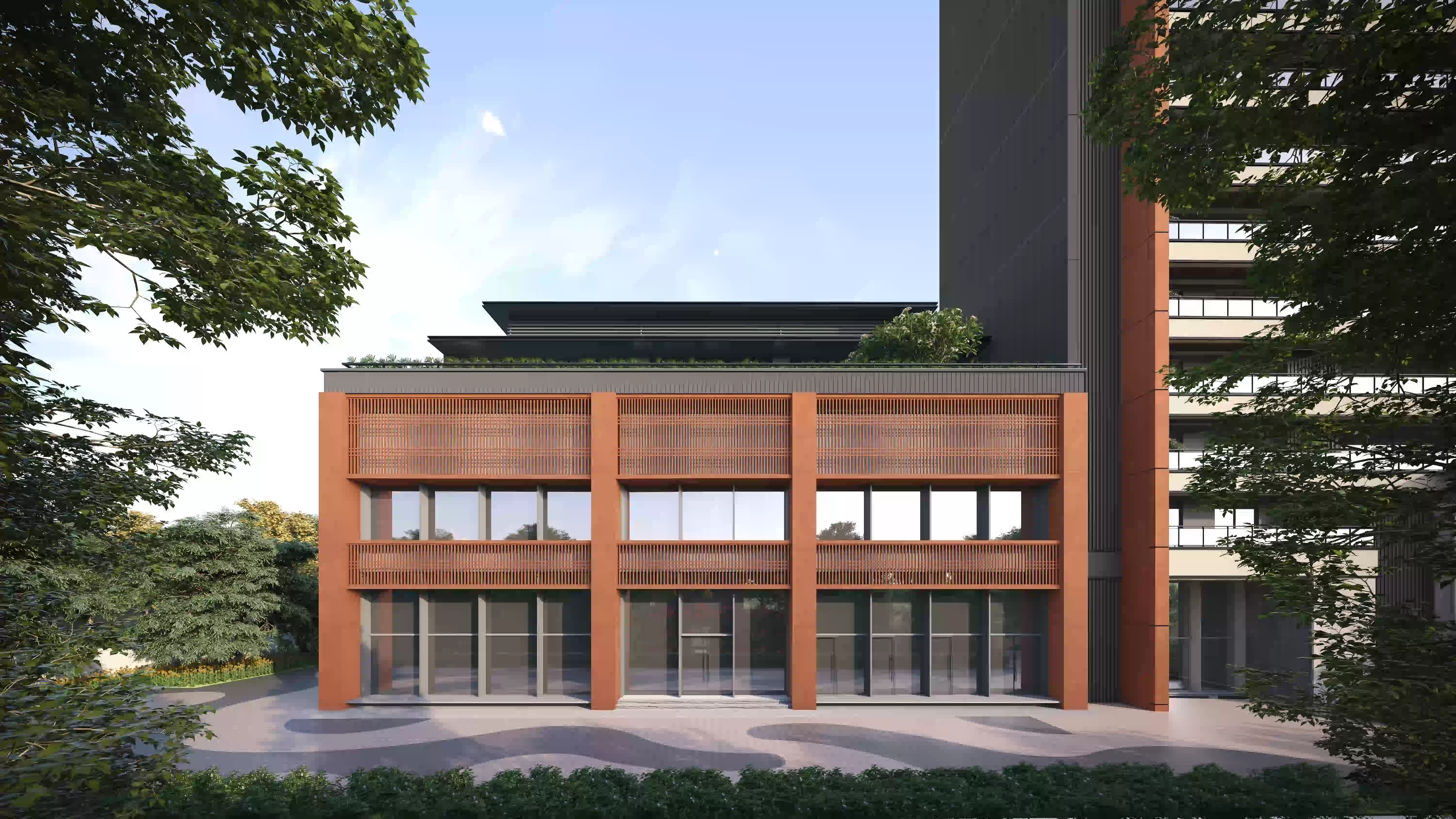 Godrej Sora — Clubhouse Facade