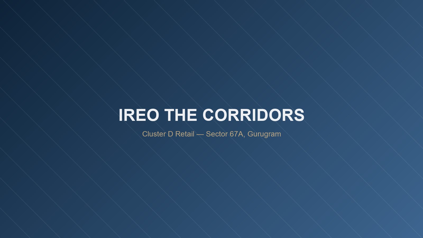Ireo The Corridors — Cluster D Retail — Sector 67A