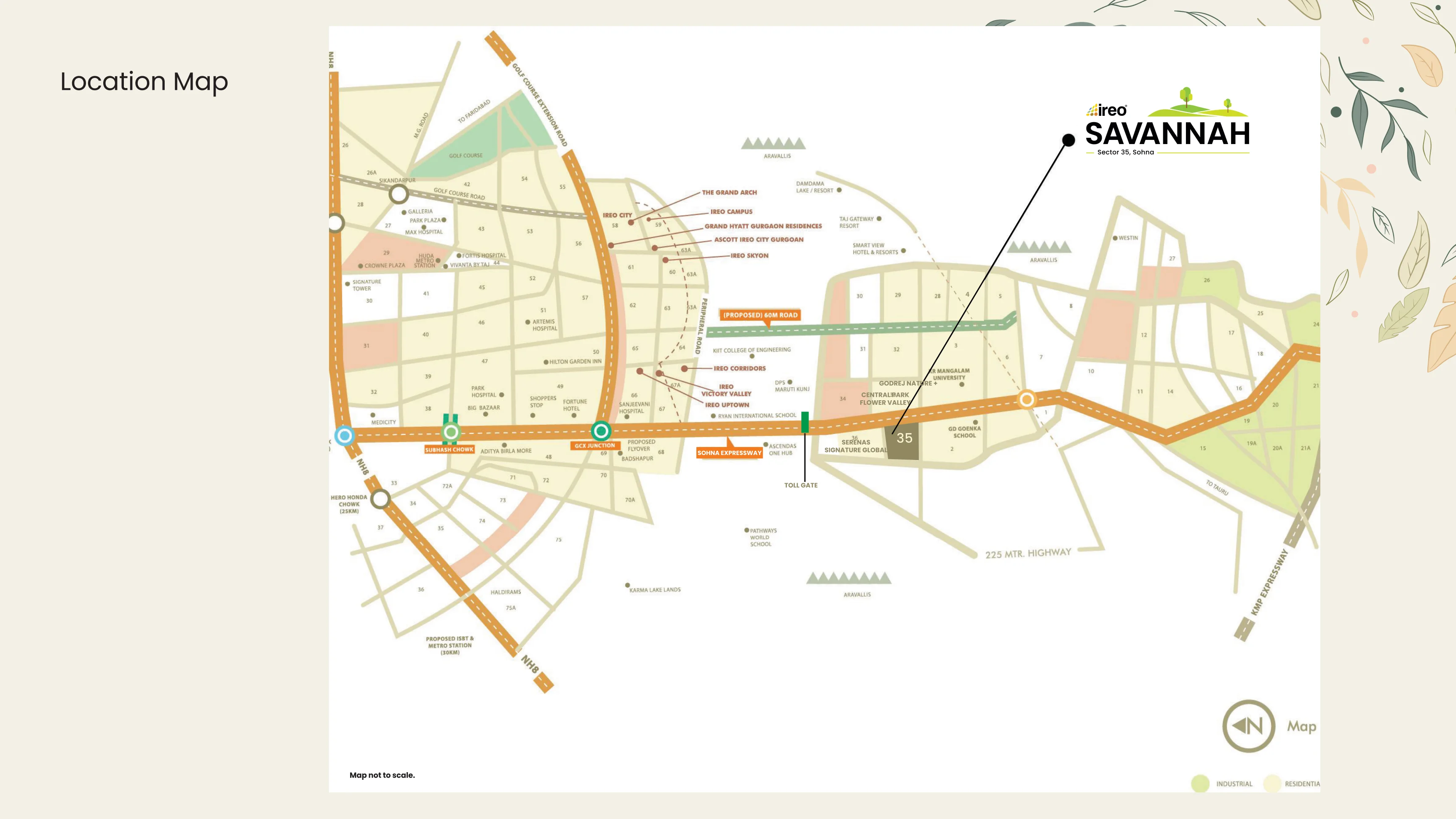 Ireo Savannah — Location Map, Sector 35, Sohna