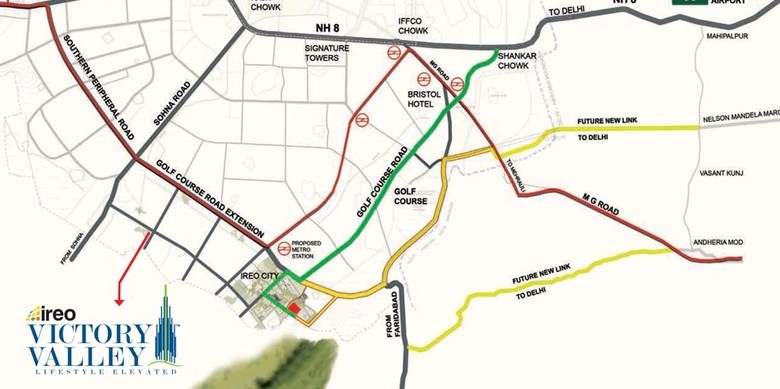Ireo Victory Valley — Location Map, Sector 67
