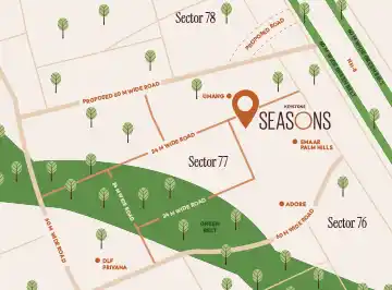 Keystone Seasons — Location Map, Sector 77