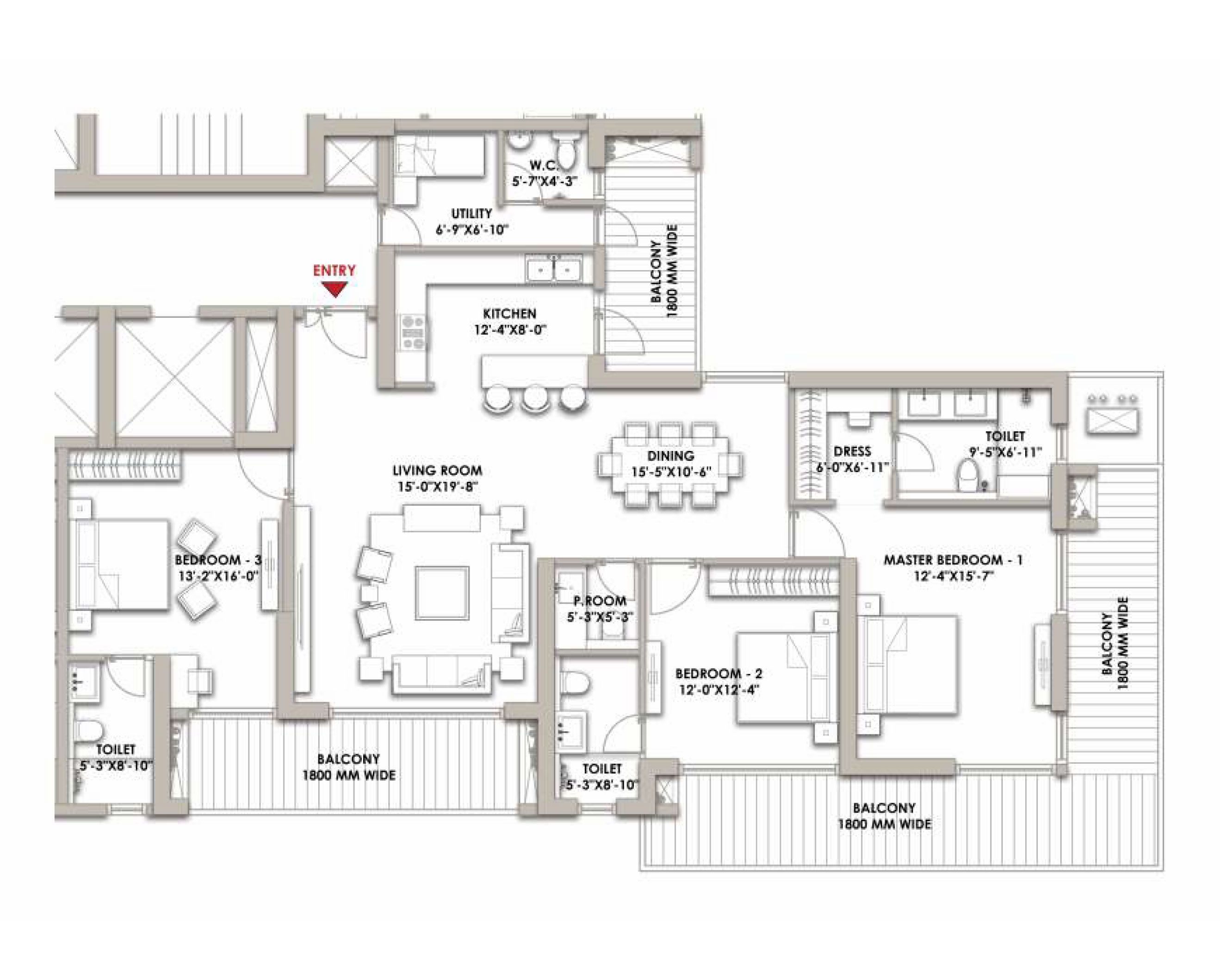 Landmark Skyvue — Floor Plan 1