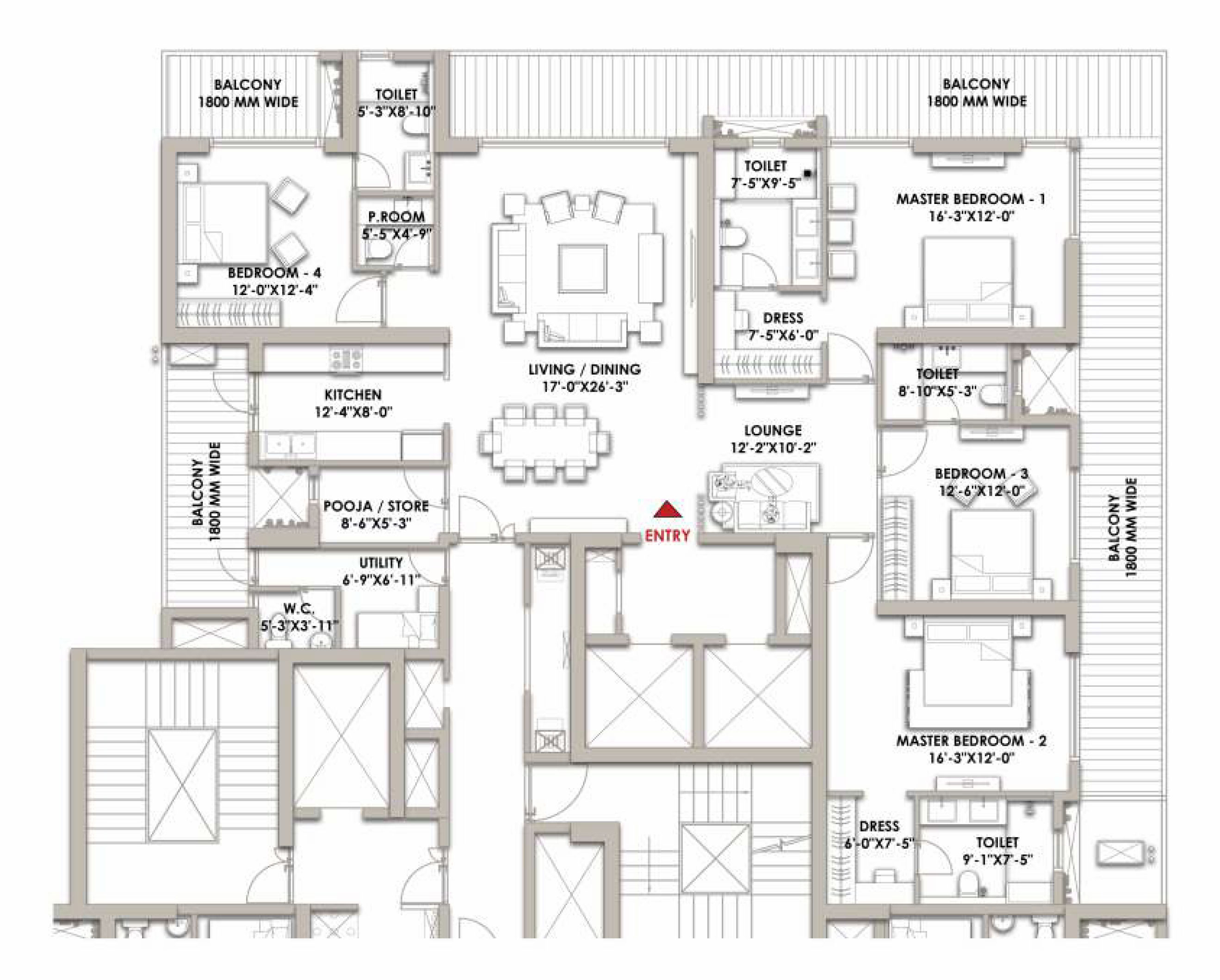 Landmark Skyvue — Floor Plan 2