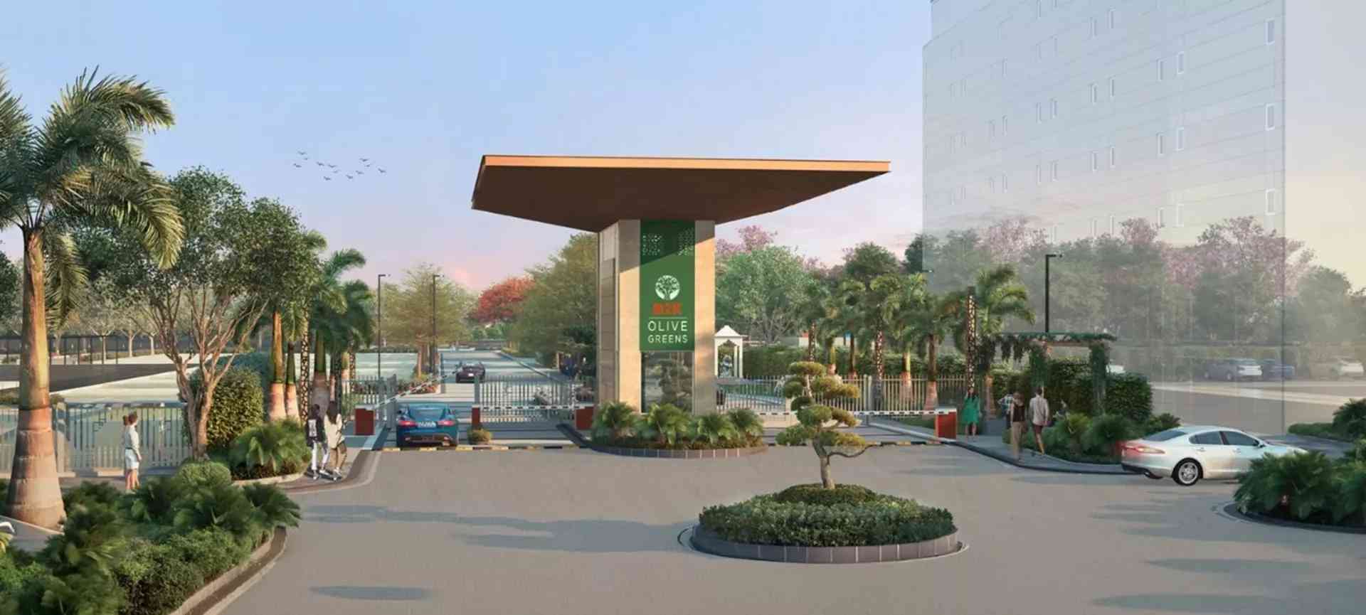 M2K Olive Green Floors — Entrance Gate