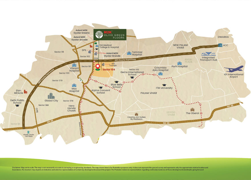 M2K Olive Green Floors — Location Map