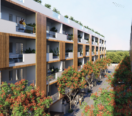 M2K Olive Green Floors — 3 BHK Independent Floor Exterior