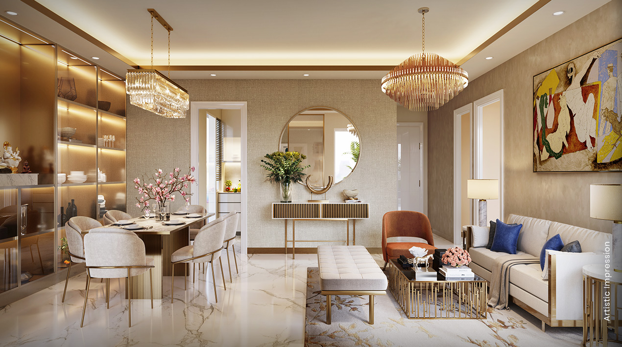 M3M Capital — 3.5 BHK, Living & Dining