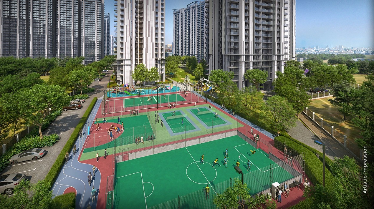 M3M Golf Hills — Sports Arena, Aerial View