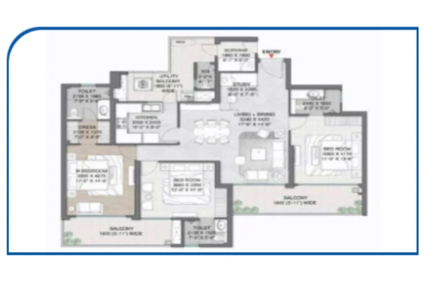 M3M Mansion — Floor Plan 1