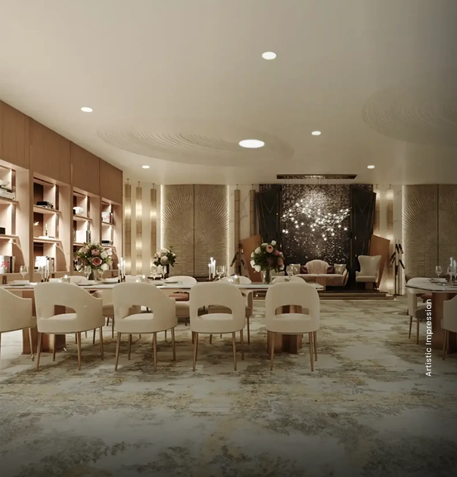 M3M St. Andrews — Clubhouse Lounge (Artistic Impression)
