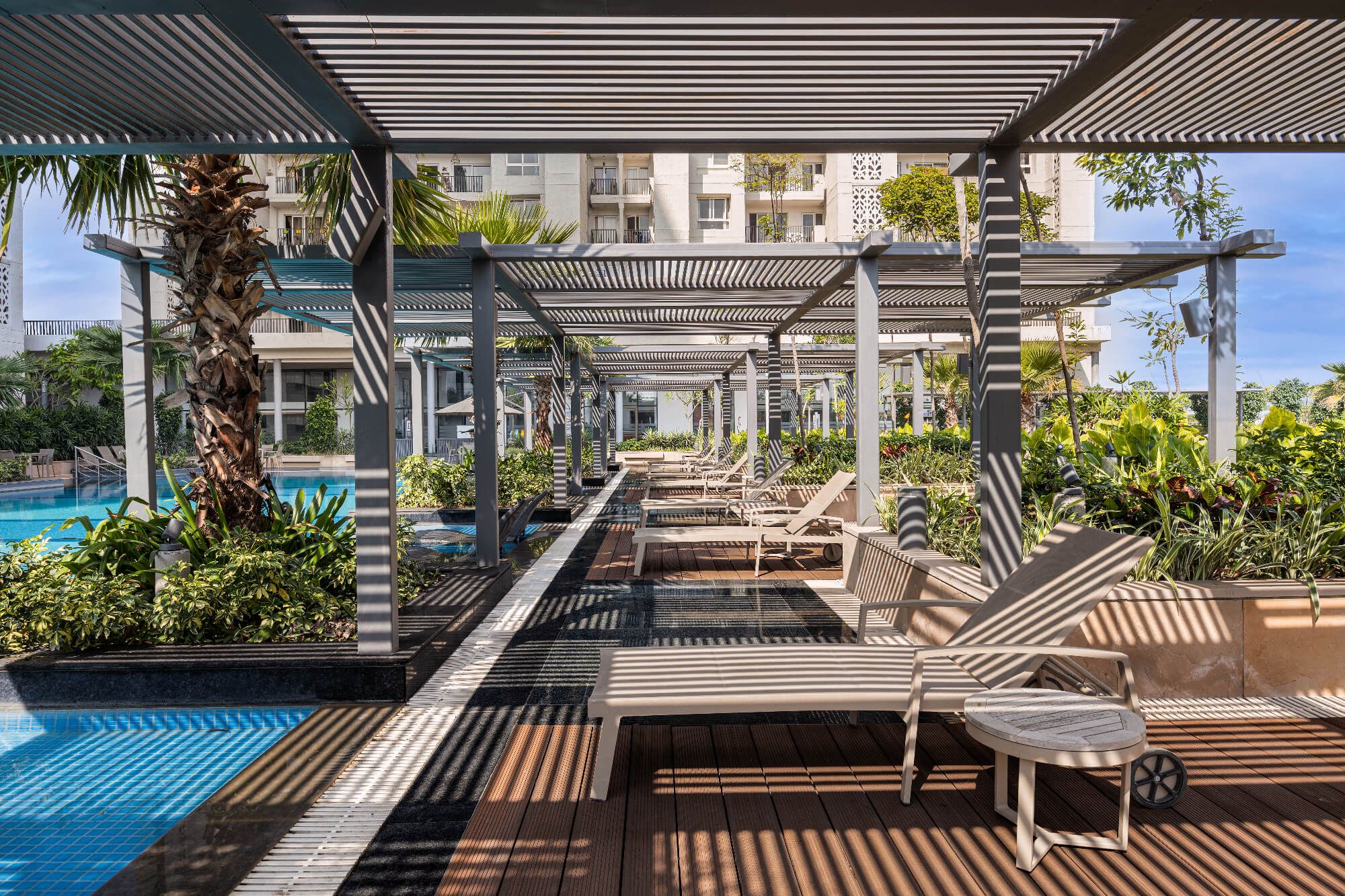 Mapsko Mountville — Poolside Deck, Evening