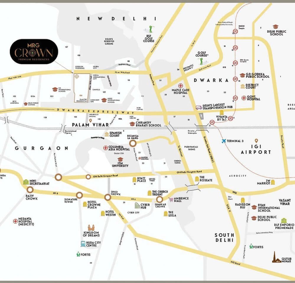 MRG Crown — Location Map